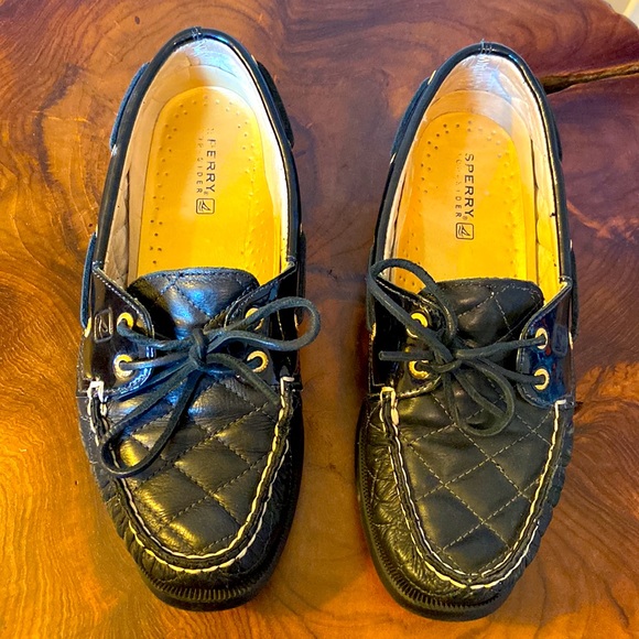 Quilted Black Sperry - Picture 2 of 2